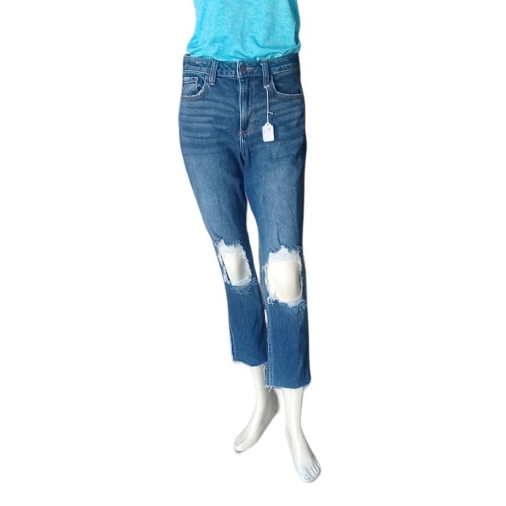 654939...Hollister Curvy High-Rise Mom Jeans Size W27 L27, 11"Rise